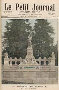 21 नवंबर 1891 को &39;ले पेटिट जर्नल&39; से विले-डी-ऐरे में गैम्बेटा का स्मारक