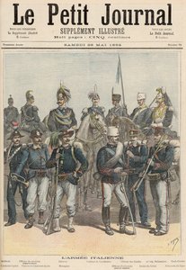 इतालवी सेना, &39;ले पेटिट जर्नल&39; से, 28 मई 1892 (रंग लिथो) द्वारा फॉर्च्यून लुई मेयुले और हेनरी मेयर