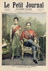स्याम के राजा और रानी, &39;ले पेटिट जर्नल&39;, 10 जून 1893 से चित्रण