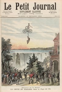 13 फरवरी 1892 को &39;ले पेटिट जर्नल&39; से नियाग्रा फॉल्स में थियेटर डे ला गाइट के कलाकार द्वारा फॉर्च्यून लुई मेयुले और हेनरी मेयर