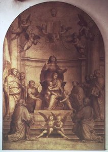 ग्रैंड काउंसिल अल्टारपीस, 1510 (94717-21 भी देखें) द्वारा फ्रा 1472 1517 बार्टोलोमियो