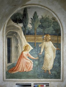 Noli me tangere। रिसेन जीसस क्राइस्ट को सेंट मैरी मैग्डलीन द्वारा छुआ जाने से मना किया जाता है। गुइडो डी पिएत्रो द्वारा फ्रेस्को द्वारा फ्रा एंजेलिको