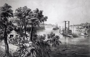 मिसिसिपी, पब में कम पानी। करियर और इवेस द्वारा, 1867 द्वारा फ्रांसिस फ्लोरा बॉन्ड पामर