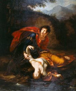 रैदामिस्टस ने ज़ेनोबिया को 1812 में अरक्सेस नदी में घायल कर दिया। द्वारा फ्रांसेस्को अल्बर्टी