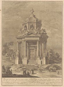 1782 के चीन के लिए प्राइमा मैकचिना: नुमा पोम्पिलियस द्वारा निर्मित जानूस का मंदिर द्वारा फ्रांसेस्को बारबाज़ा, ग्यूसेप पलाज़ी के बाद