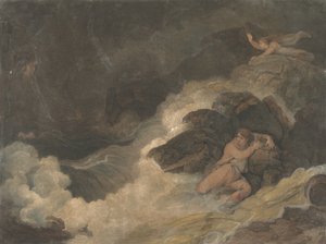 शेक्सपियर का टेम्पेस्ट मैकलिन का ब्रिटिश कवि, 1798। द्वारा फ्रांसेस्को बार्टोलोजी