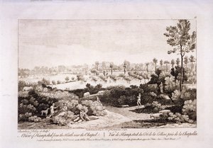 हैम्पस्टेड हीथ का दृश्य, हैम्पस्टेड, लंदन, 1752। द्वारा फ्रांसेस्को बार्टोलोजी