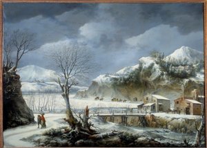 फ्रांसेस्को फोस्ची द्वारा शीतकालीन लैंडस्केप पेंटिंग (1805 में मृत्यु हो गई) 18 वीं शताब्दी लिली, ललित कला संग्रहालय द्वारा फ्रांसेस्को फोसची