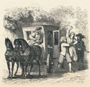 एलेसेंड्रो मंज़ोनी (1785-1873) द्वारा लुसी का अपहरण, बेट्रोथेड का एपिसोड, 1840 संस्करण के लिए फ्रांसेस्को गोनिन (1808-1889) द्वारा चित्रण