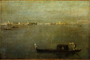 फ्रांसेस्को गार्डी (1712-1793) द्वारा लैगून पेंटिंग पर गोंडोला 1780 लगभग। सूर्य 25x38 सेमी मिलान, पोल्डी पेज़ोली संग्रहालय द्वारा फ्रांसेस्को गार्डी