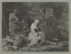 एक घर का इंटीरियर, 1763। द्वारा फ्रांसेस्को लंदनियो