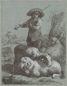 भेड़ के साथ चरवाहा लड़का, 1764। द्वारा फ्रांसेस्को लंदनियो
