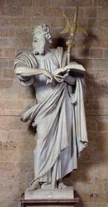 सेंट थैडियस, फ्रांसेस्को मोची द्वारा संगमरमर की मूर्ति (1580-1654), कैथेड्रल ऑफ़ म्यूज़ियम वर्क्स, ऑर्विएटो, इटली द्वारा फ्रांसेस्को मोची