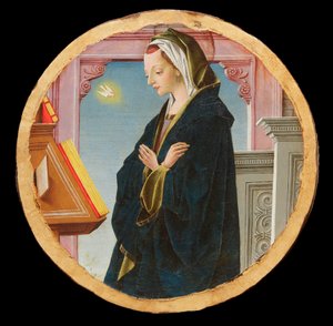 ग्रिफोनी पॉलिप्टिक: वर्जिन एनुनशिएट, सीए 1472-1473। द्वारा फ्रांसेस्को डेल कोसा