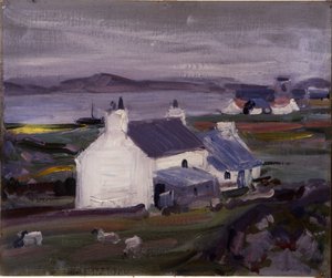 फार्मस्टैडिंग, Iona, Auchabhaich Croft (कैनवास पर तेल) द्वारा फ्रांसिस कैंपबेल बोइलो कैडेल