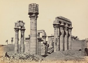 "मिस्र और फ़िलिस्तीन": थेब्स, मिस्र के पास अर्मेंट (एर्मेंट) में क्लियोपेट्रा के मंदिर के साथ हर्मोन्थिस शहर के खंडहर