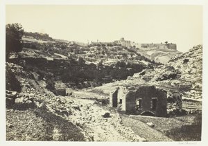 1857 में एन-रोगेल की दीवार से यरूशलेम। द्वारा फ्रांसिस फ्रिथ
