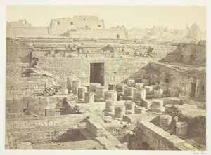 मेडिनेट-हबू में नई खुदाई, 1860, 1862 छपी। द्वारा फ्रांसिस फ्रिथ