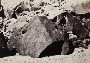 वादी एल-मुकत्ताब, 1860 में सिनाटिक शिलालेख। द्वारा फ्रांसिस फ्रिथ