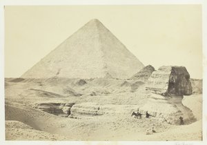 द स्फिंक्स एंड द ग्रेट पिरामिड, गीजेह, 1857। द्वारा फ्रांसिस फ्रिथ