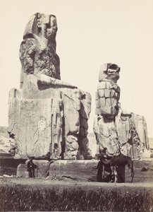 मेमन की मूर्तियाँ। थेब्स का मैदान, 1857। द्वारा फ्रांसिस फ्रिथ
