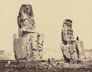 स्टैच्यू ऑफ द प्लेन, थेब्स, 1858। द्वारा फ्रांसिस फ्रिथ