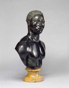 एक आदमी का वक्ष, c.1758 (काला चूना पत्थर पूर्व पीला संगमरमर) (281574 भी देखें)