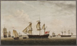कैप्टन कुक के एचएमएस रेजोल्यूशन एंड एडवेंचर इन द लॉन्ग रीच, 1772