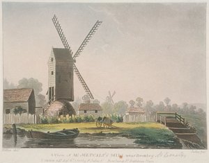 ब्रोमली के पास मिस्टर मेटकाफ मिल का एक दृश्य, बो, पोपलर, लंदन, 1785