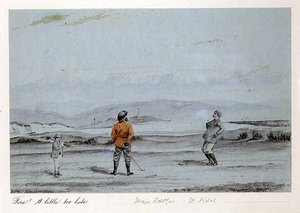 'आगे का! ए लिटिल टू लेट', c.1870 (कागज पर वॉटरकलर) द्वारा फ्रांसिस पॉवेल हॉपकिंस