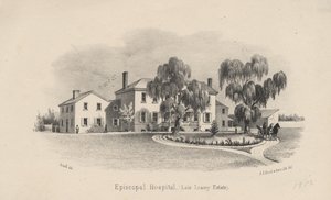 एपिस्कोपल अस्पताल, पीएस डुवाल और सोन द्वारा लिथो, 1856 द्वारा फ्रांसिस स्कैल