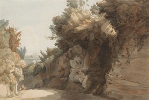 आर्को स्कुरो के पास का दृश्य, विला मेडिसी की ओर देखते हुए, रोम, 1785। द्वारा फ्रांसिस टाउने