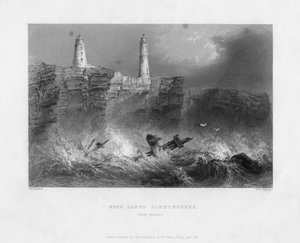 नेस सैंड्स लाइटहाउस, ब्रिस्टल के पास, गौस्टरशायर, 1841