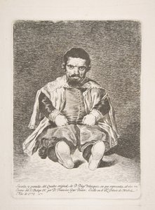 एक बौना एक बौना है जिसे डिएगो वेलज़कज़, 1778 के बाद एल प्रिमो के रूप में जाना जाता है। द्वारा फ़्रांसिस्को डी गोया
