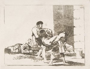 प्लेट 56 'युद्ध की आपदा' से युद्ध की आपदाएँ: 'कब्रिस्तान के लिए।' ए..., 1810-14। द्वारा फ़्रांसिस्को डी गोया