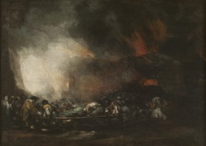 अस्पताल में आग, सी. 1810. द्वारा फ़्रांसिस्को गोया डी
