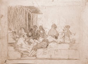 युद्ध के विनाश: वेन्स की शिकायतें (प्रारंभिक ड्राइंग .) द्वारा फ़्रांसिस्को डी गोया