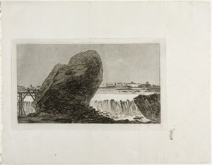 1810 से पहले, वॉटरफॉल के साथ लैंडस्केप द्वारा फ़्रांसिस्को डी गोया