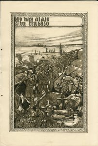 फ्रांसिस्को सांचा लेंगो का चित्रण (1874-1936) - उड़ता हुआ पत्ता, लगभग 1915 - काम के बिना कोई शॉर्टकट नहीं है - 14 -18 का युद्ध, ट्रेंच, स्पेनिश भाषा, विदेशी प्रेस - कैदी