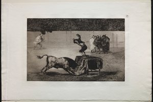 बुलफाइट्स: सेम रिंग में उनका एक और पागलपन, 1876। द्वारा फ़्रांसिस्को डी गोया