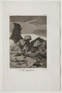 Caprichos: वे खुद को सजाना। द्वारा फ़्रांसिस्को डी गोया