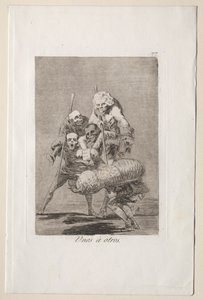 कैप्रीचोस: एक व्यक्ति दूसरे के साथ क्या करता है द्वारा फ़्रांसिस्को डी गोया