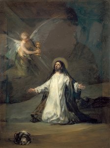 जैतून के पहाड़ पर मसीह। 1819 के आसपास द्वारा फ़्रांसिस्को डी गोया