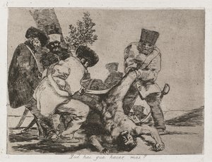 युद्ध की आपदा: पी एल। 33, कोई और क्या कर सकता है, 1810-1813। द्वारा फ़्रांसिस्को डी गोया