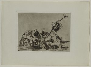 युद्ध की आपदाएँ: Pl।, 3, द सेम थिंग, 1810-1813। द्वारा फ़्रांसिस्को डी गोया