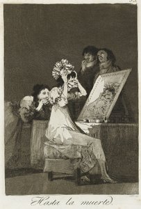 मृत्यु तक, 1799 (नक़्क़ाशी, ड्राईपॉइंट और एक्वाटिंट) द्वारा फ़्रांसिस्को डी गोया