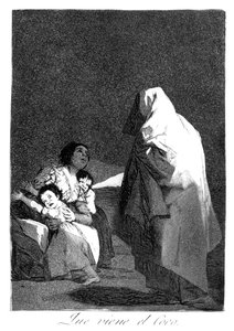 यहाँ बोगीमैन आता है, 1799 द्वारा फ़्रांसिस्को डी गोया