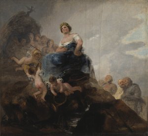 पोसी एट पोएट्स - पोएट्री एंड पोएट्स, गोया, फ्रांसिस्को, डी (1746-1828) द्वारा। तेल के रंगों से केन्वस पर बना चित्र। आयाम: 298x326 सेमी। राष्ट्रीय संग्रहालय स्टॉकहोम द्वारा फ़्रांसिस्को डी गोया