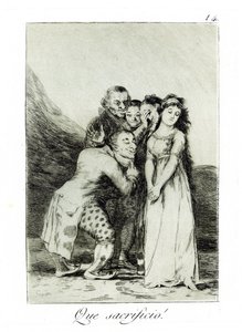 क्या एक बलिदान! क्या एक बलिदान! कैप्रिस नं 14, 1797-1798 द्वारा फ़्रांसिस्को डी गोया