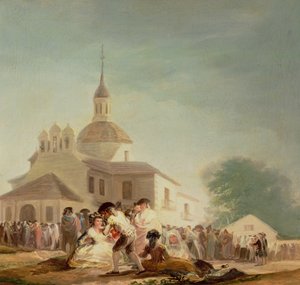 द हरमिटेज ऑफ सैन इज़िड्रो, मैड्रिड, 1788 द्वारा फ़्रांसिस्को डी गोया